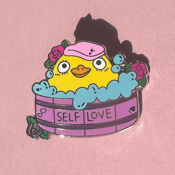 Spirited Away Duckie Self Care Enamel Pin - Picture 2 of 4